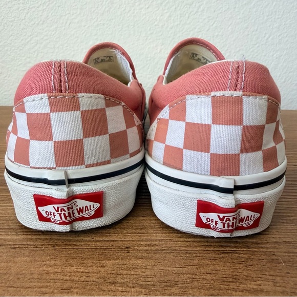 Vans Checkerboard Slip-On in Blush Pink and White - Picture 3 of 10